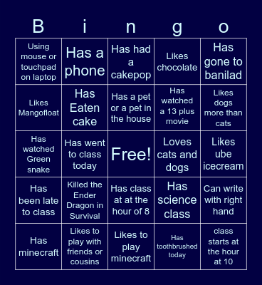 I don't know what to call this Bingo Card