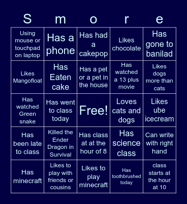 I don't know what to call this Bingo Card