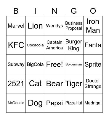 Beomgyu's Bingo Card