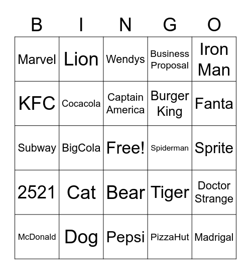 Beomgyu's Bingo Card