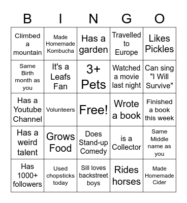 Team 2 Stephanie - Round 2 Bingo Card