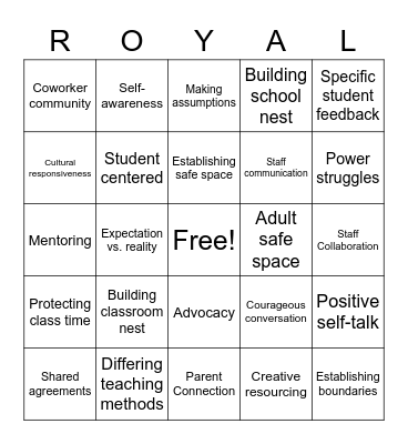 ROYAL BINGO Card