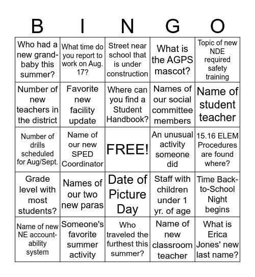 #AG CAN Bingo Card