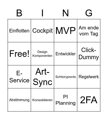 Bingo Bongo Bingo Card