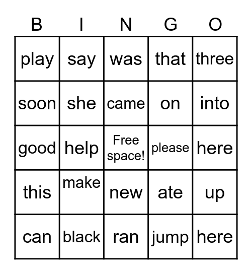 Green Bingo Card