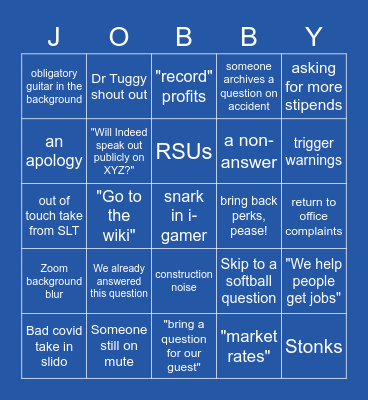 Q&A Bingo Card
