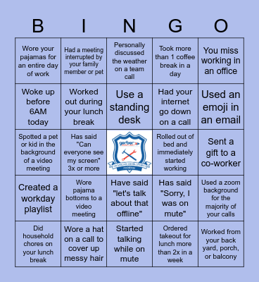 Remote Work BINGO! Bingo Card