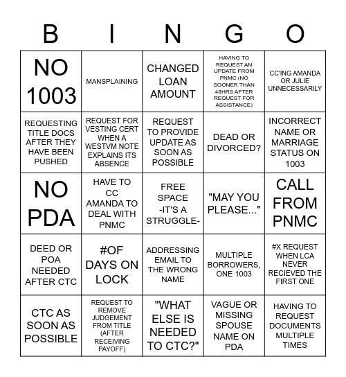 PNMC Bingo Card