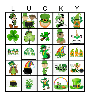 St. Patrick's Day BINGO Card