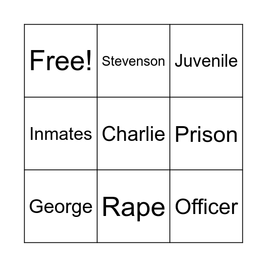 Surely Doomed Chpt. 6 Bingo Card