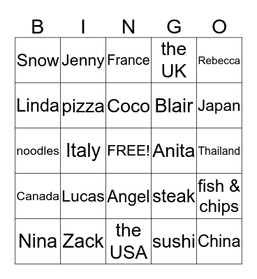 Bingo Card