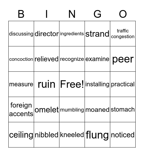 Tales of a Fourth Grade Nothing  Bingo Card