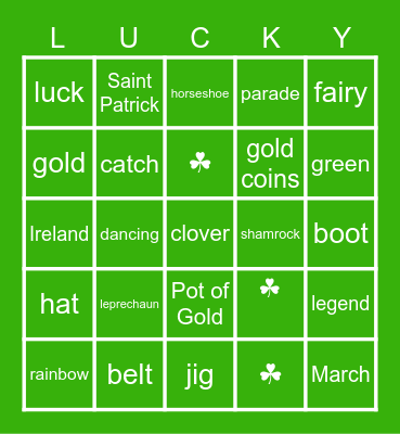 Lucky-O Bingo Card