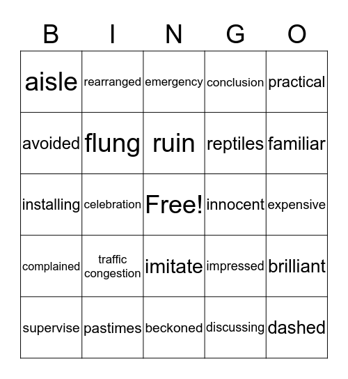 Tales of a Fourth Grade Nothing  Bingo Card