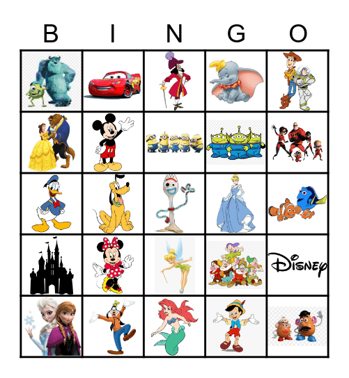 Disney Bingo Card