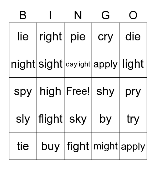 Bingo Card