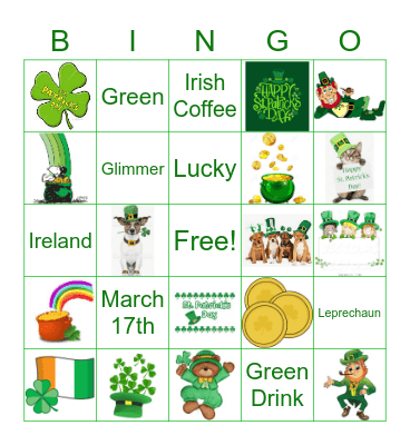 St. Patrick's Day BINGO Card