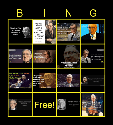 John Wooden Leadership Bingo 2 Bingo Card