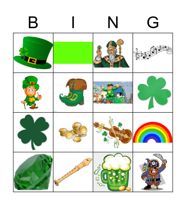 Saint Patrick's day Bingo Card