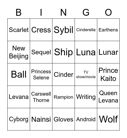 CINDER: 10TH ANNIVERSARY EDITION Bingo Card