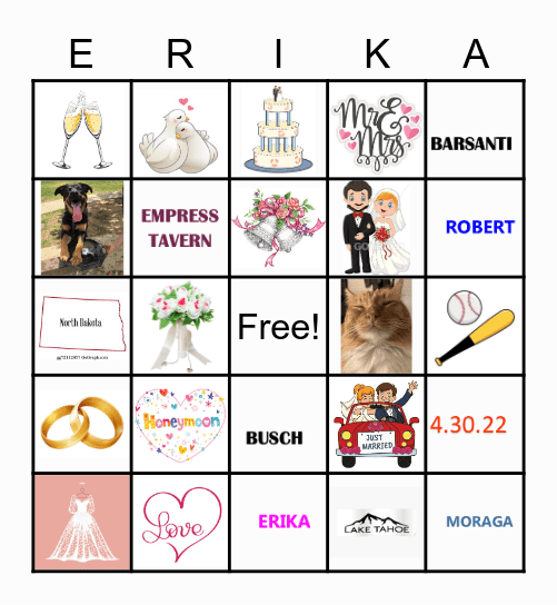 BRIDAL SHOWER BINGO Card