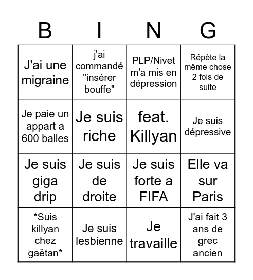 Bingo SDF Bingo Card