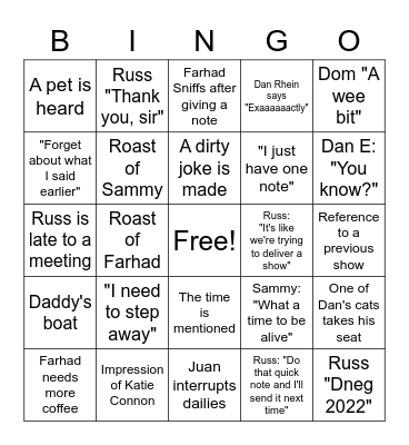 S2 Bingo Card