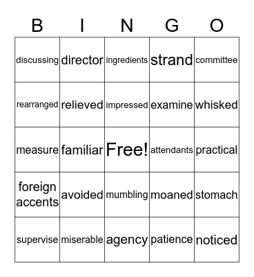 Tales of a Fourth Grade Nothing  Bingo Card