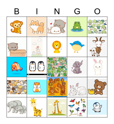 animals Bingo Card