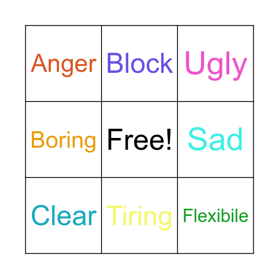 Context Clues Bingo Card