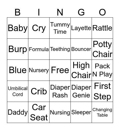 BABY SHOWER BINGO Card