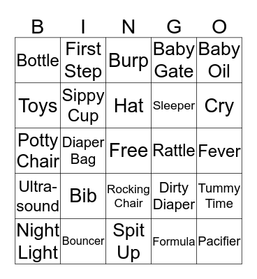 BABY SHOWER BINGO Card