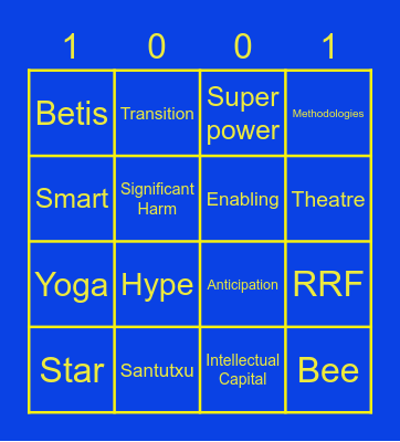 Taxo Bingo Card