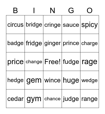 Tree House 4 Unit 8 Bingo Card