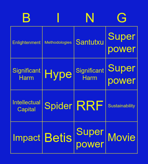 Taxo Bingo Card