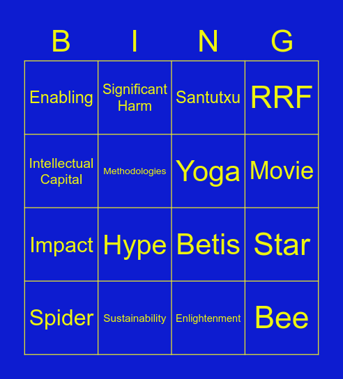 Taxo Bingo Card