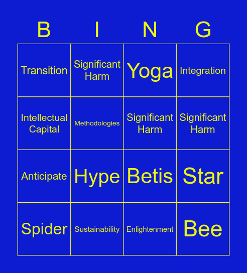 Taxo Bingo Card
