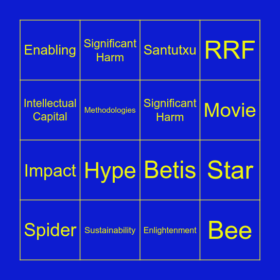 Taxo Bingo Card