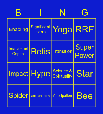 Taxo Bingo Card