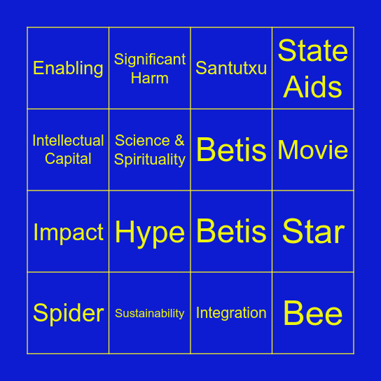 Taxo Bingo Card