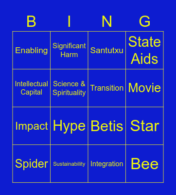 Taxo Bingo Card