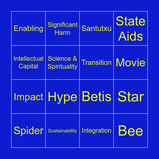 Taxo Bingo Card