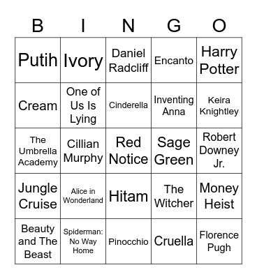J's Board Bingo Card