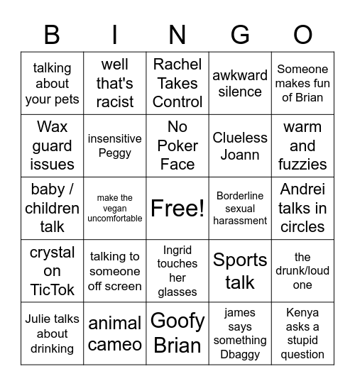 Now what's in that mug? Bingo Card
