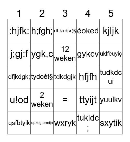 ontslag en ontslagen worden Bingo Card