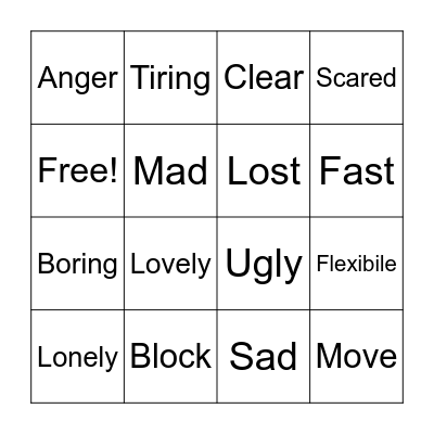 Context Clues Bingo Card