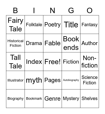 Library BINGO Card