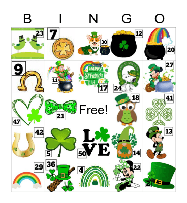 St. Patricks Day!! Bingo Card