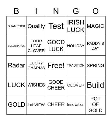 ST. PATRICKT'S DAY BINGO Card