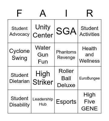 Owlmusement Fair Stamp Card Bingo Card